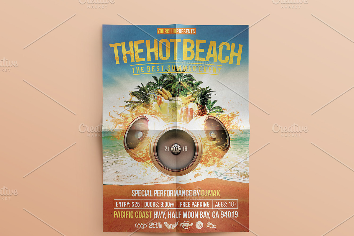 The Hot Beach Flyer, a Flyer Template by CREATIVE DUDE (Photo 1 of 5)