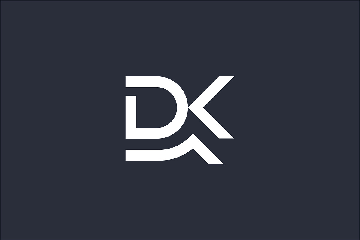 letter DK logo design and wave, a Branding & Logo Template by tmts