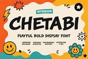 Chetabi Playful Bold Display Font, a Sans Serif Font by Maulana Creative (Thumbnail 1 of 7)