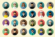 108 flat round avatar icons, an Icon by Gurza SHOP (Thumbnail 2 of 5)