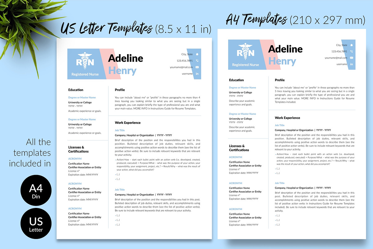 Nurse CV Bundle / Resume - Adeline, a Resume Template by Templates Design Co. (Photo 8 of 17)