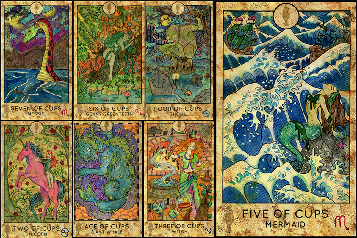 Fantasy World Tarot/full deck, a Decorative Illustration by Samiramay (Photo 10 of 12)