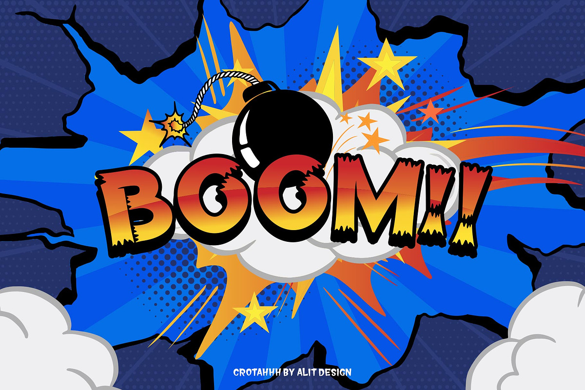 The Crotah Comic Style Font, a Sans Serif Font by alit design (Photo 8 of 16)