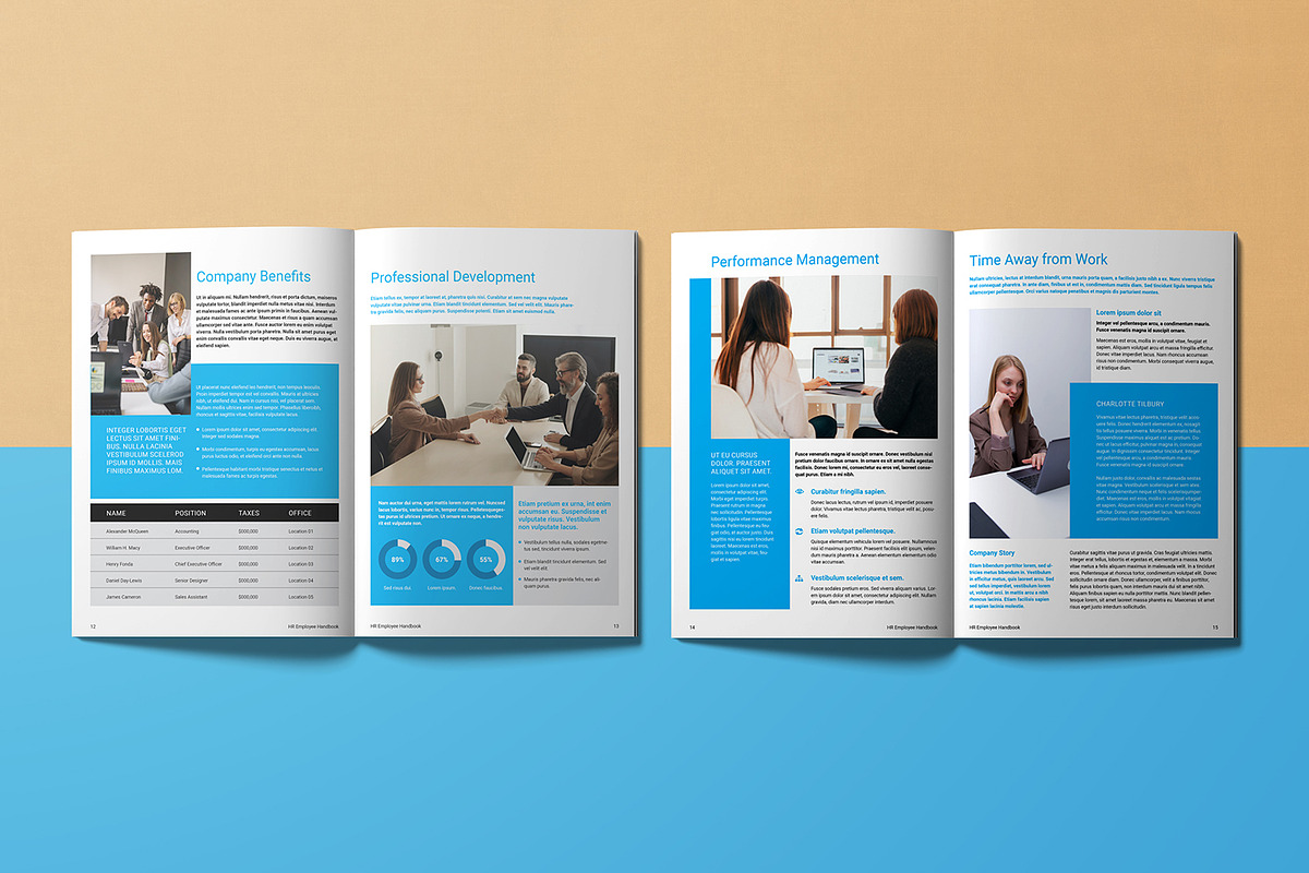 HR / Employee Handbook Template, a Brochure Template by retrographix (Photo 5 of 6)