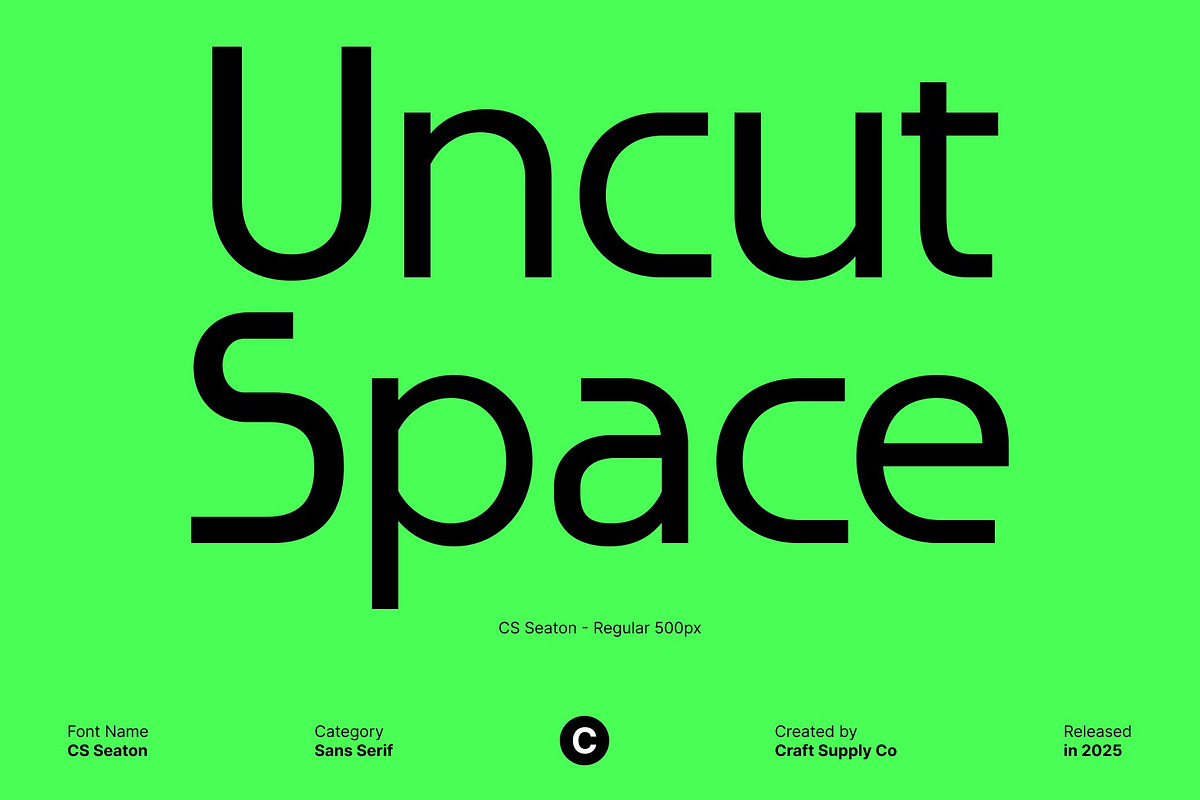 CS Seaton – Sans Serif Typeface, a Sans Serif Font by Craft Supply Co. (Photo 3 of 8)