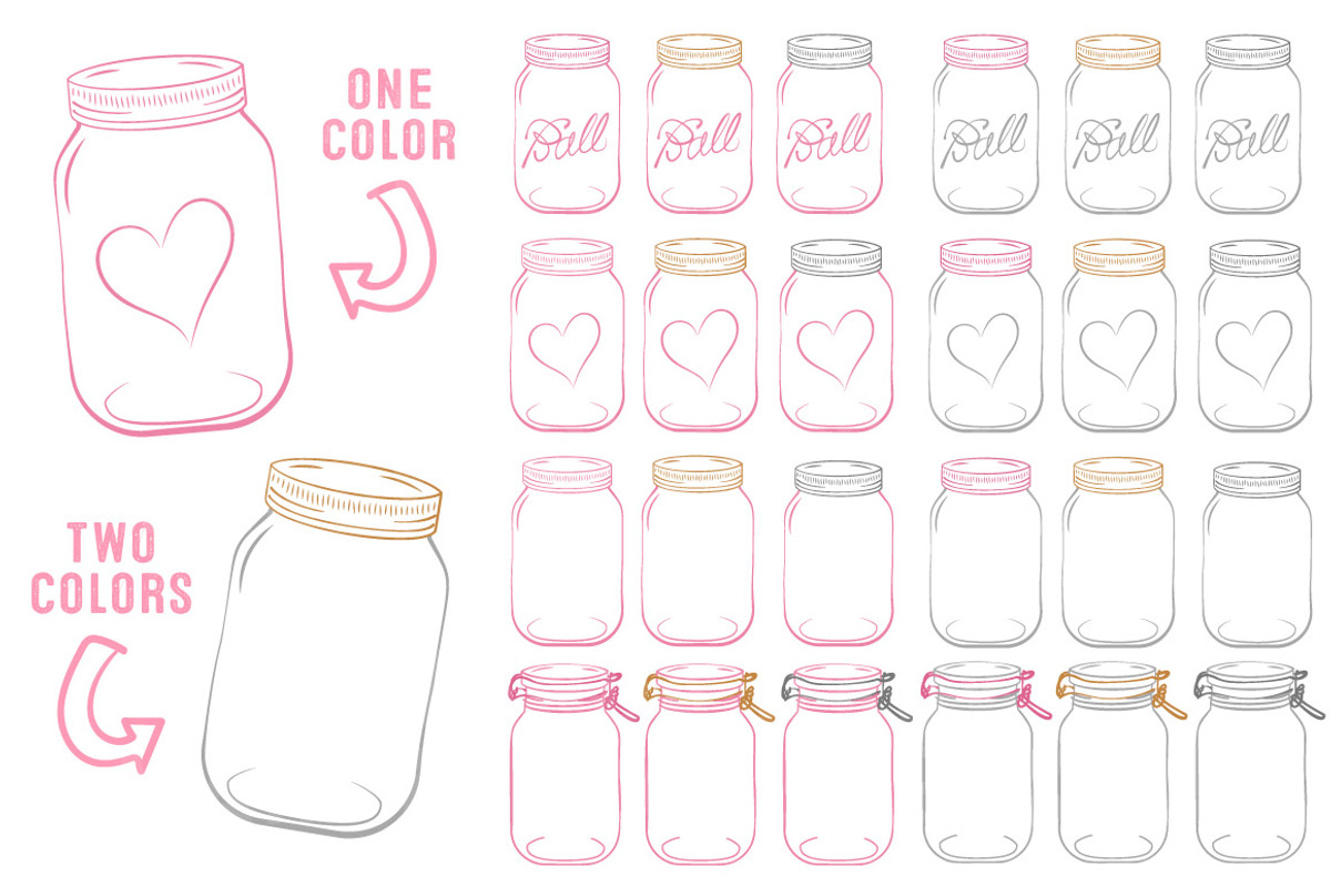 Pink Jar Vectors & Clipart, an Illustration by Amanda Ilkov (Photo 3 of 4)