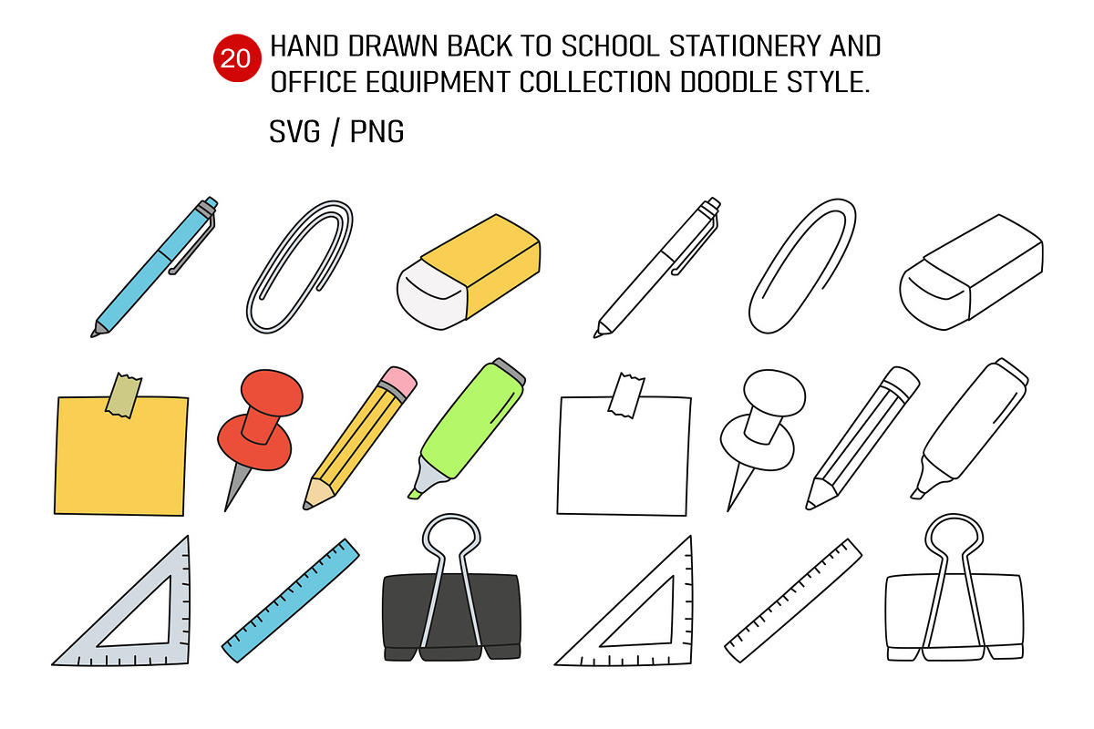 Stationery And Office Equipment., an Object Illustration by kaisorn (Photo 1 of 3)