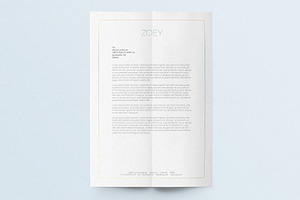 ZOEY Letterhead Template Word AI