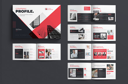 Company Profile Template Landscape, a Brochure Template by TemplatesForest