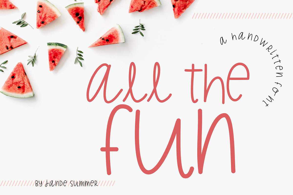 All the Fun | a Handwritten Font preview 2