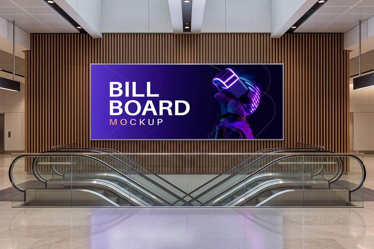 Indoor Billboard Mockup Bundle, an Advertising Mockup by graphypix (Photo 8 of 13)