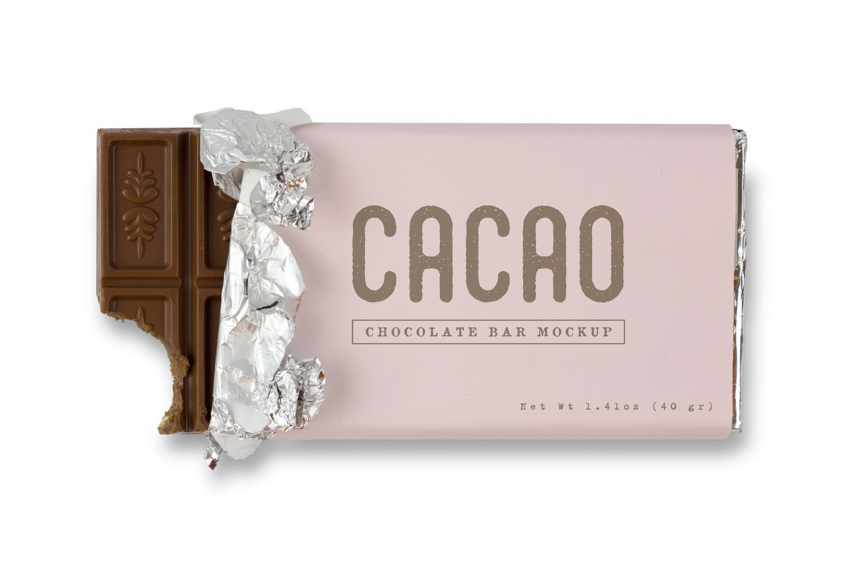 Chocolate Bar Mockup PSD, a Packaging Mockup by pixelcolours 2 (Photo 1 of 3)