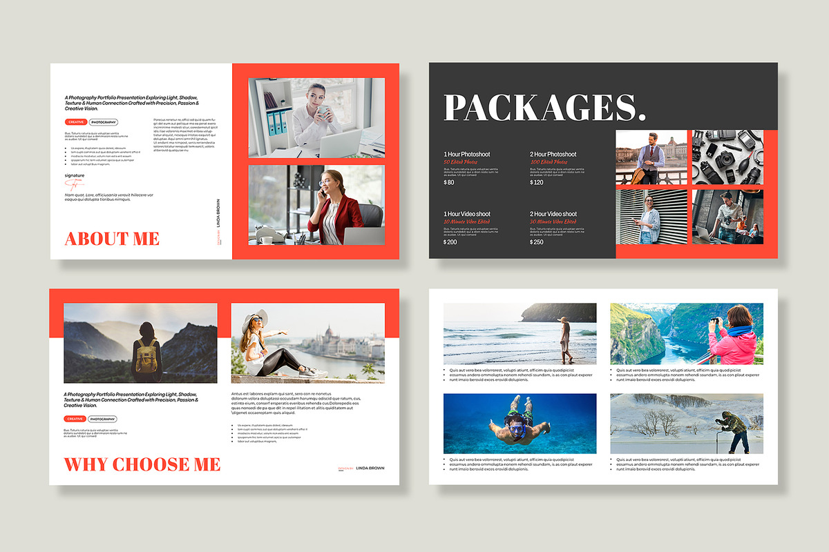 Photography Portfolio Presentation, a Presentation Template by MightyDesign (Photo 3 of 8)