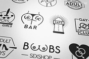 Sexy Adult XXX Badges Logos, a Branding & Logo Template by Krukowski Graphics (Thumbnail 1 of 5)