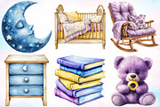 Yellow Light Lilac Baby Nursery PNG, an Illustration by Canvas Craft (Thumbnail 3 of 3)