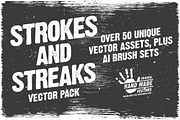Strokes and Streaks - Vector pack, a Texture Graphic by Downloads for Designers (Thumbnail 1 of 9)