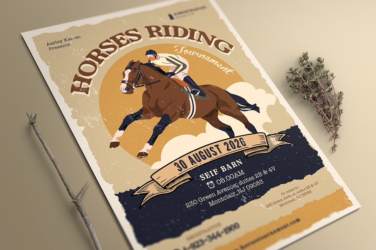 Horses Riding Flyer, a Flyer Template by Aarley Kaiven (Photo 2 of 2)