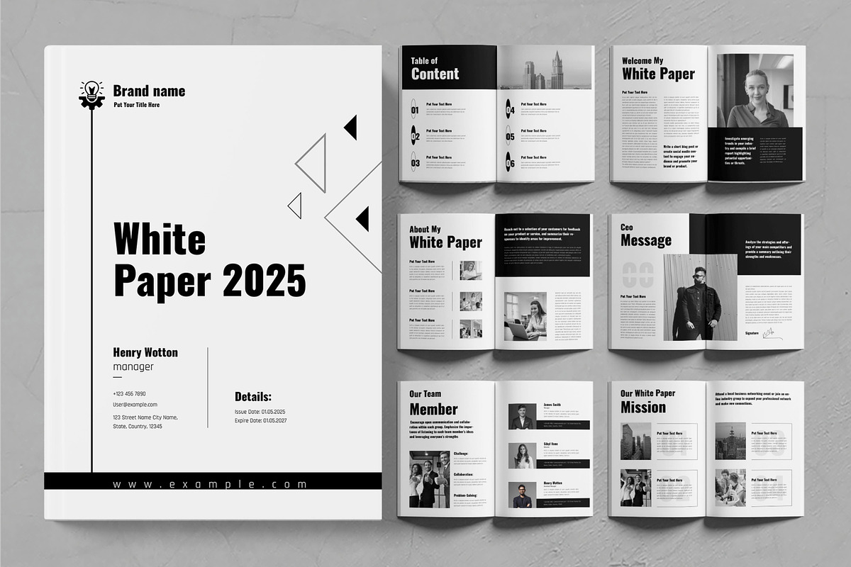 White Paper Layout, a Brochure Template by ContestDesign (Photo 1 of 3)