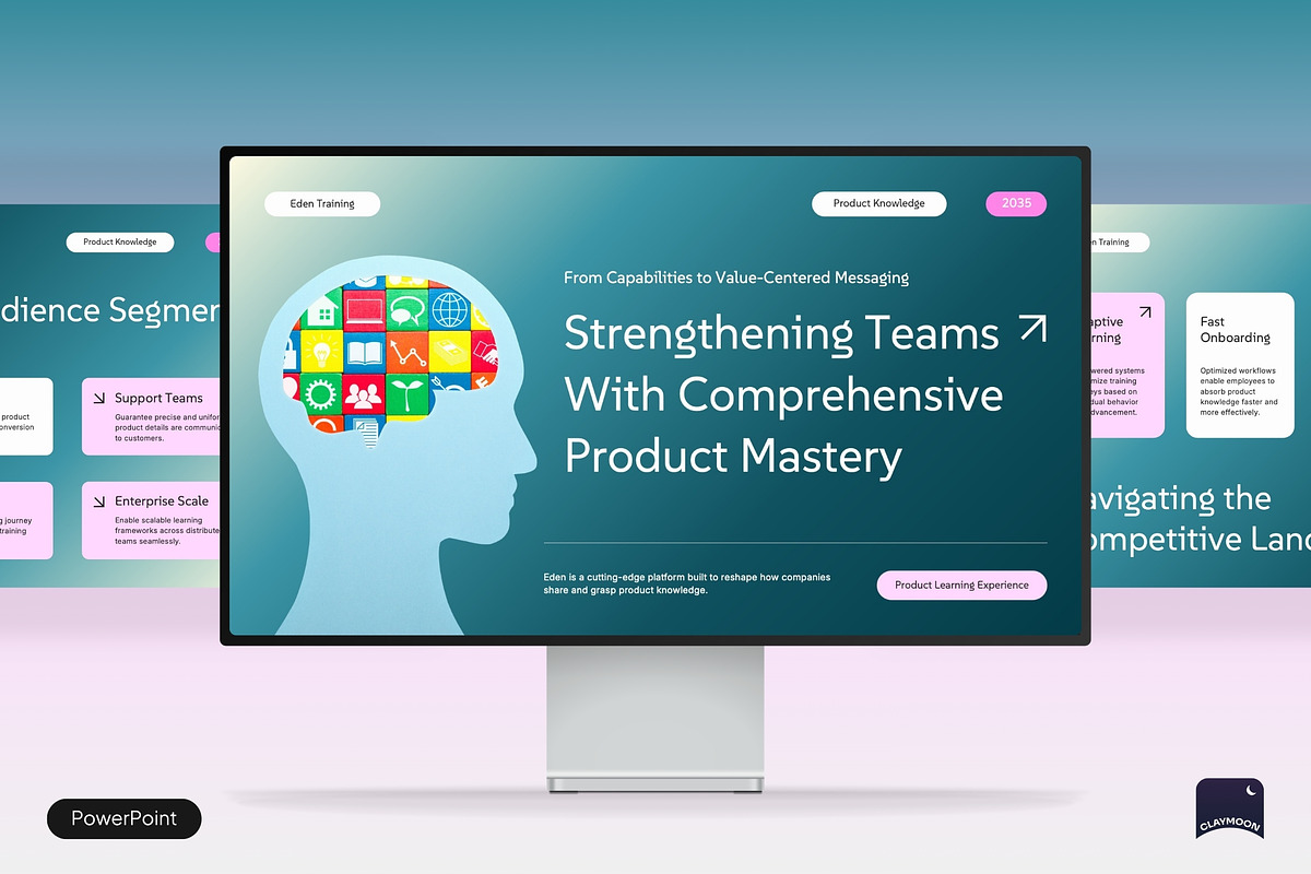 Product Training Pitch Deck, a Presentation Template by Claymoon Lab (Photo 1 of 7)