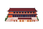 Chinese buildings set + banner, a Decorative Illustration by PaperTrident (Thumbnail 8 of 12)