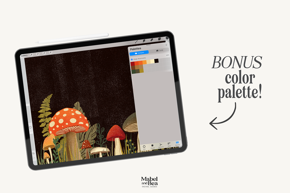 Magic Mushroom Stamp Brushes, a Brush Add-On by Mabel & Bea (Photo 5 of 7)