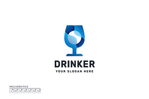 Wine Glass Logo Design Vector, a Branding & Logo Template by yuanesei