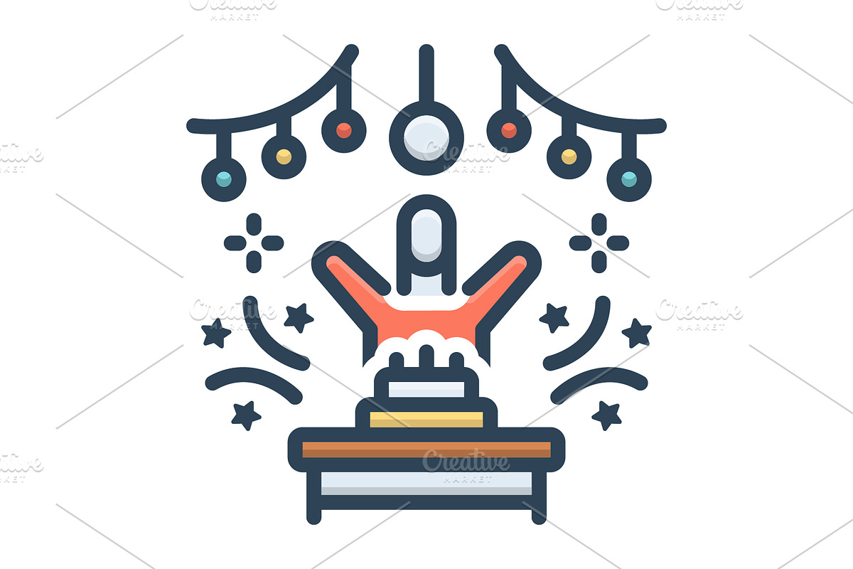 Celebration birthday color icon, a Duotone Icon by Creative priyanka