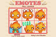Fall Leaf Emotes for Twitch/Discord, an Illustration by Ashy's Art Studio (Thumbnail 1 of 4)