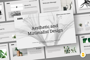 Aesthetic & Minimalist Google Slides, a Presentation Template by QR Design Studio