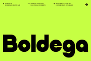 Boldega - Bold Geometric Display, a Sans Serif Font by roomspace creative lab (Thumbnail 1 of 9)