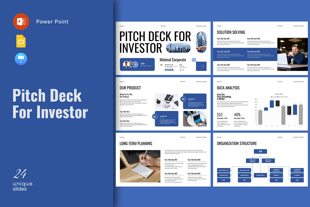 Pitch Deck For Investor Presentation, a Presentation Template by Pradaxa (Photo 1 of 5)