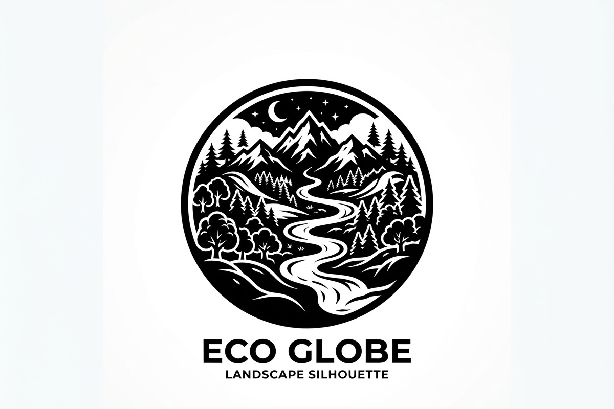 60 Eco Globe Landscape Silhouette, a Technology Illustration by Amazin_art (Photo 45 of 49)