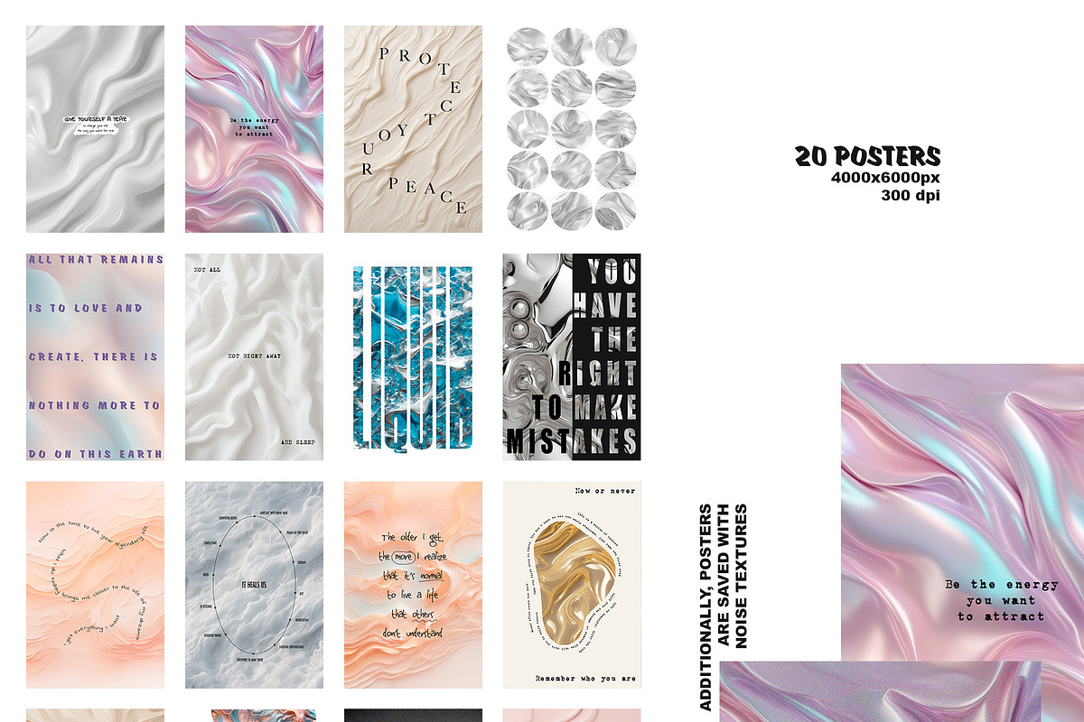 200 Liquid backgrounds. Posters, a Background Graphic by ApetekMarket (Photo 16 of 17)