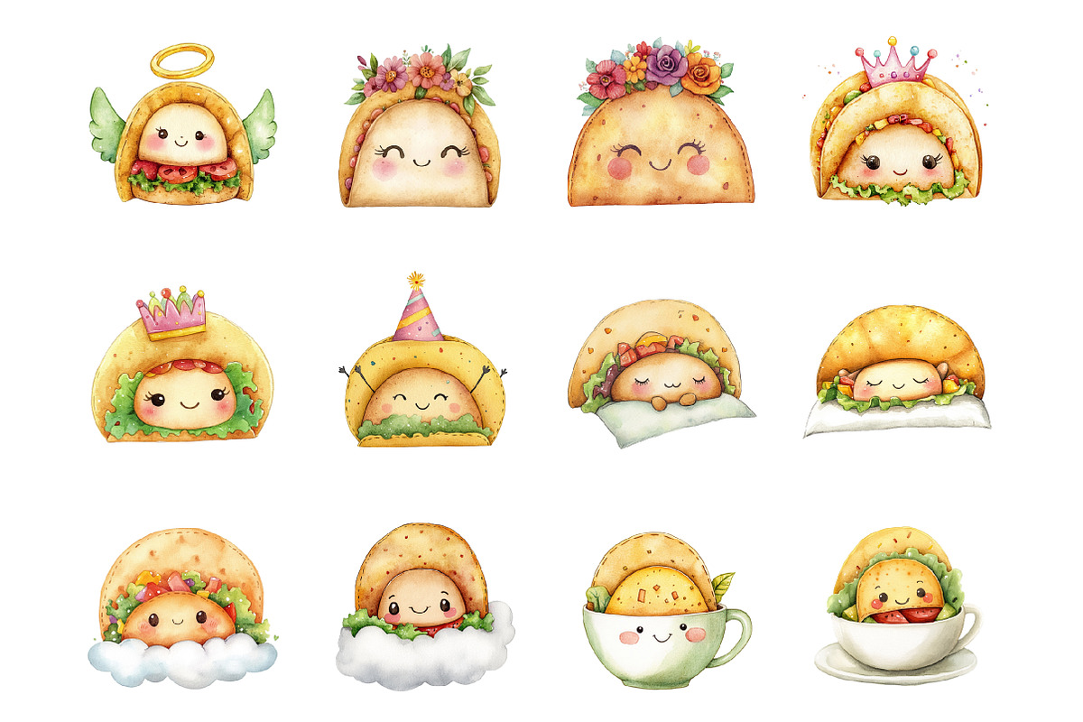 Kawaii Taco, an Illustration by Design Market (Photo 2 of 3)