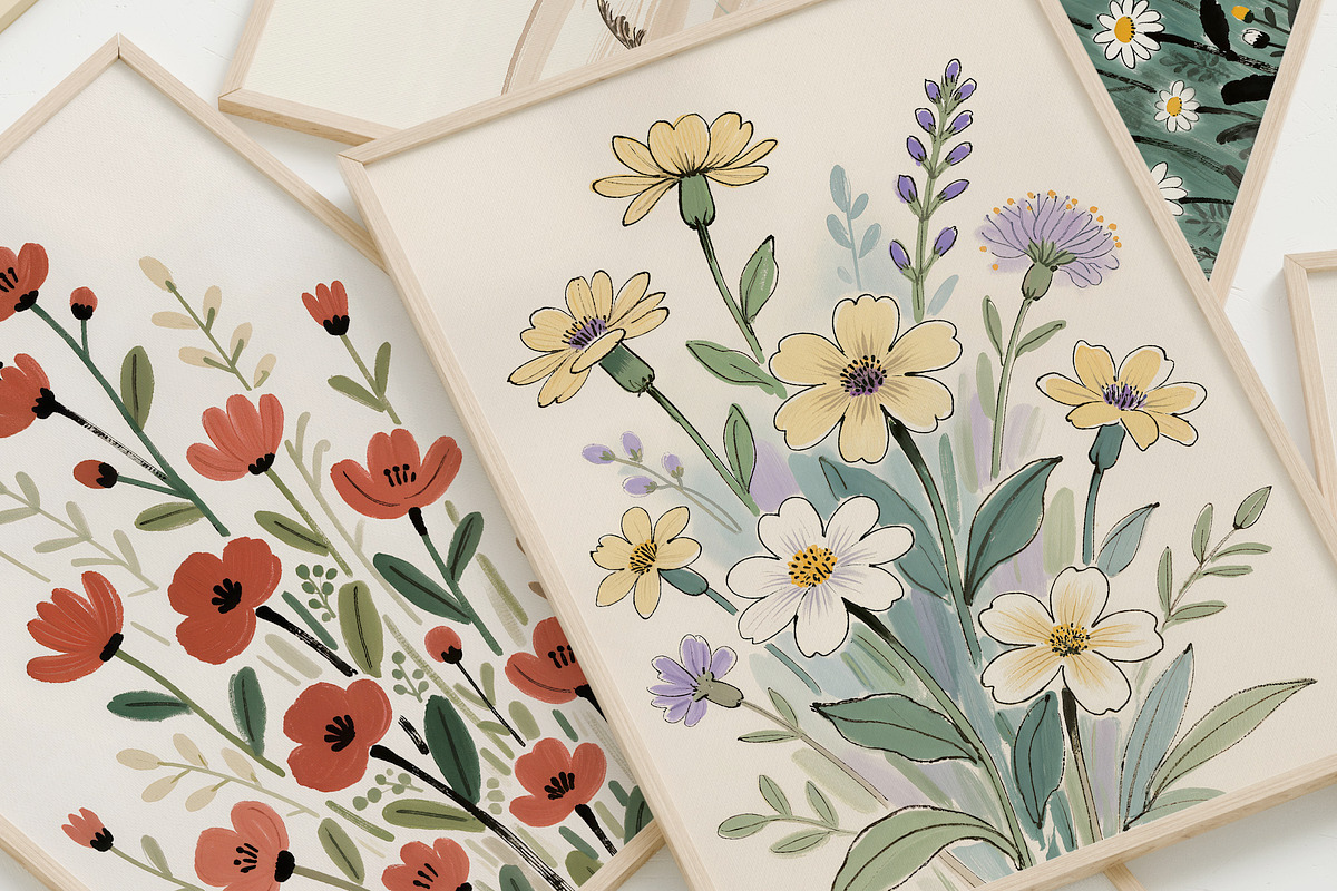 Dreamy floral posters, a Background Graphic by MixedArt (Photo 2 of 10)