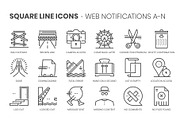 Square line icons, an Outline Icon by Howcolour (Thumbnail 26 of 85)
