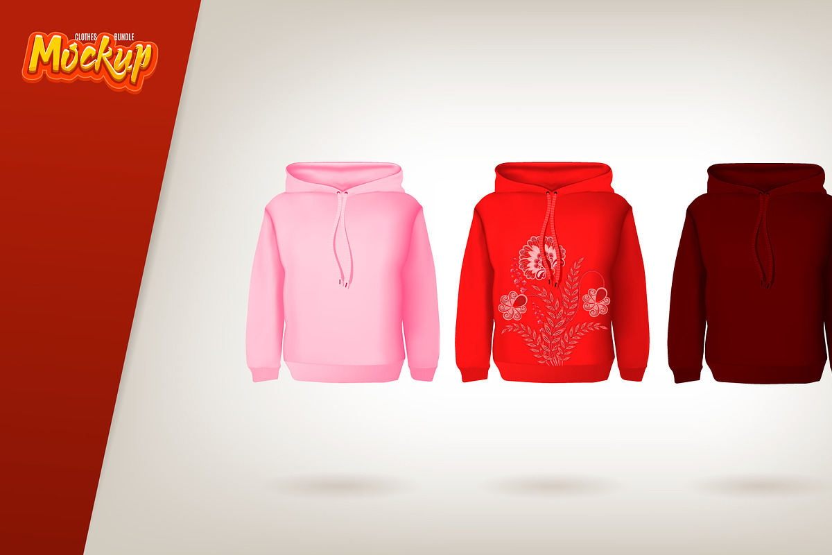 Vector clothes Mockups bundle, a Hoody Mockup by leezarius (Photo 23 of 26)