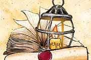 Vintage books clipart set, an Education Illustration by JuliaStarArt-FantasyHome (Thumbnail 4 of 10)