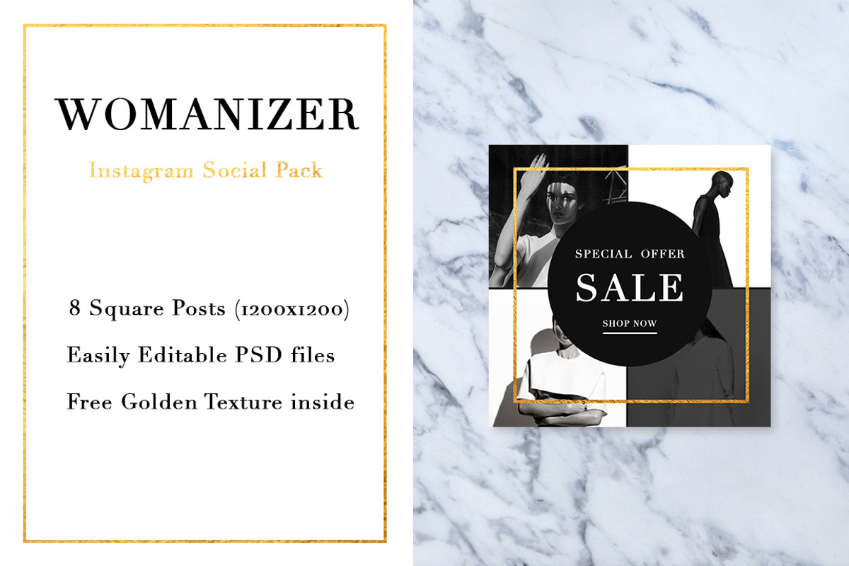 Womanizer Social Media Pack, a Templates & Theme by RedRiver Studio (Photo 8 of 10)