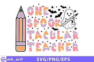 One Spooktacular Teacher Halloween, a Seasonal Illustration by mh_arif