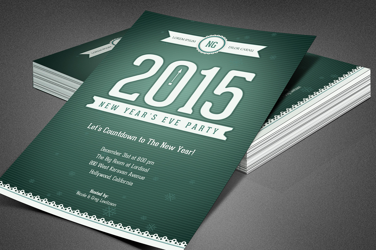 Retro New Year's Eve Party Flyer, a Flyer Template by loswl (Photo 4 of 6)