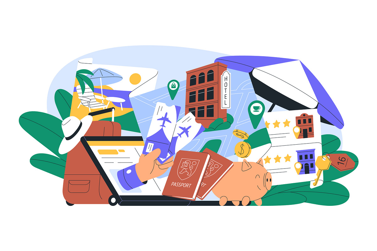 Travel concept. Tourism services, an Object Illustration by Good Studio (Photo 2 of 2)
