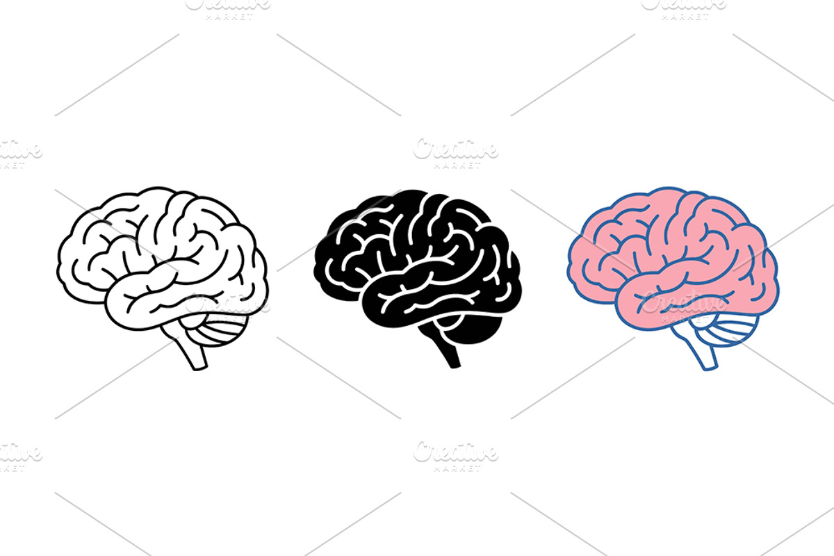 Human Brain Vector Icon Set, an Object Graphic by Artonix (Photo 2 of 3)