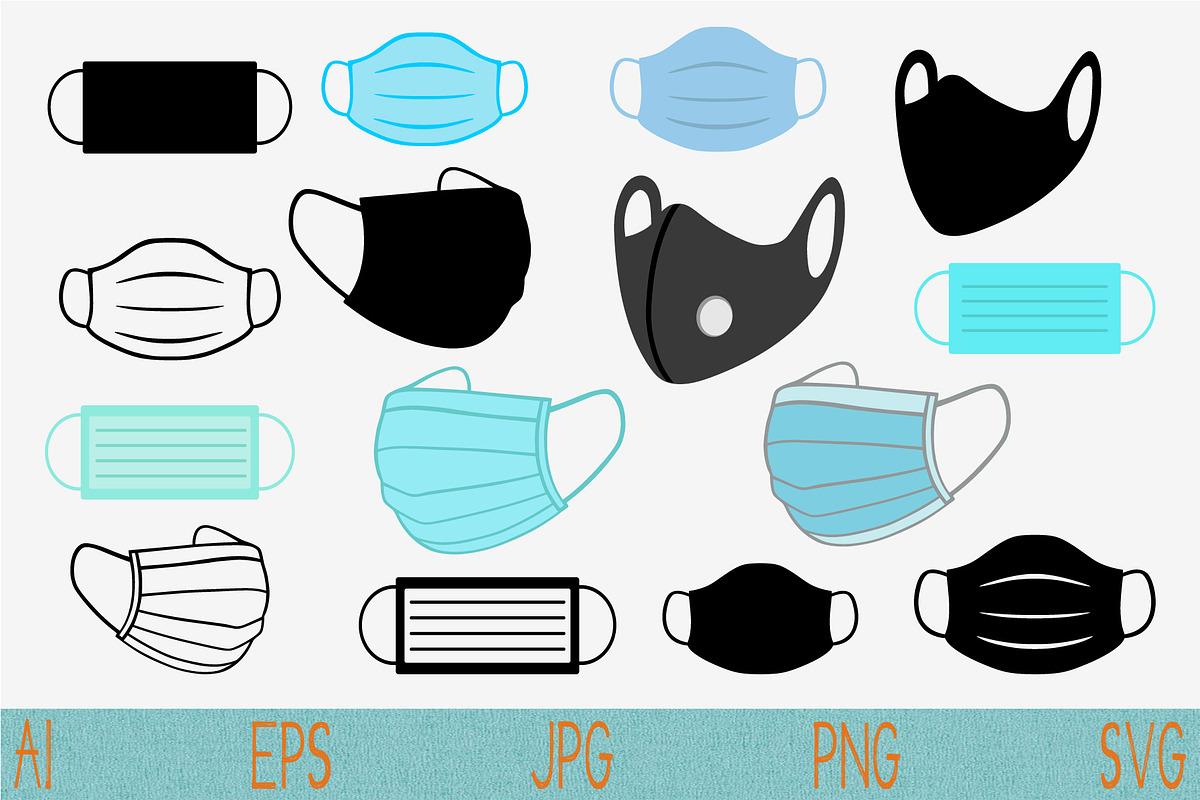 Medical Face Mask svg png vector, an Object Graphic by FileVectorSVG (Photo 1 of 2)