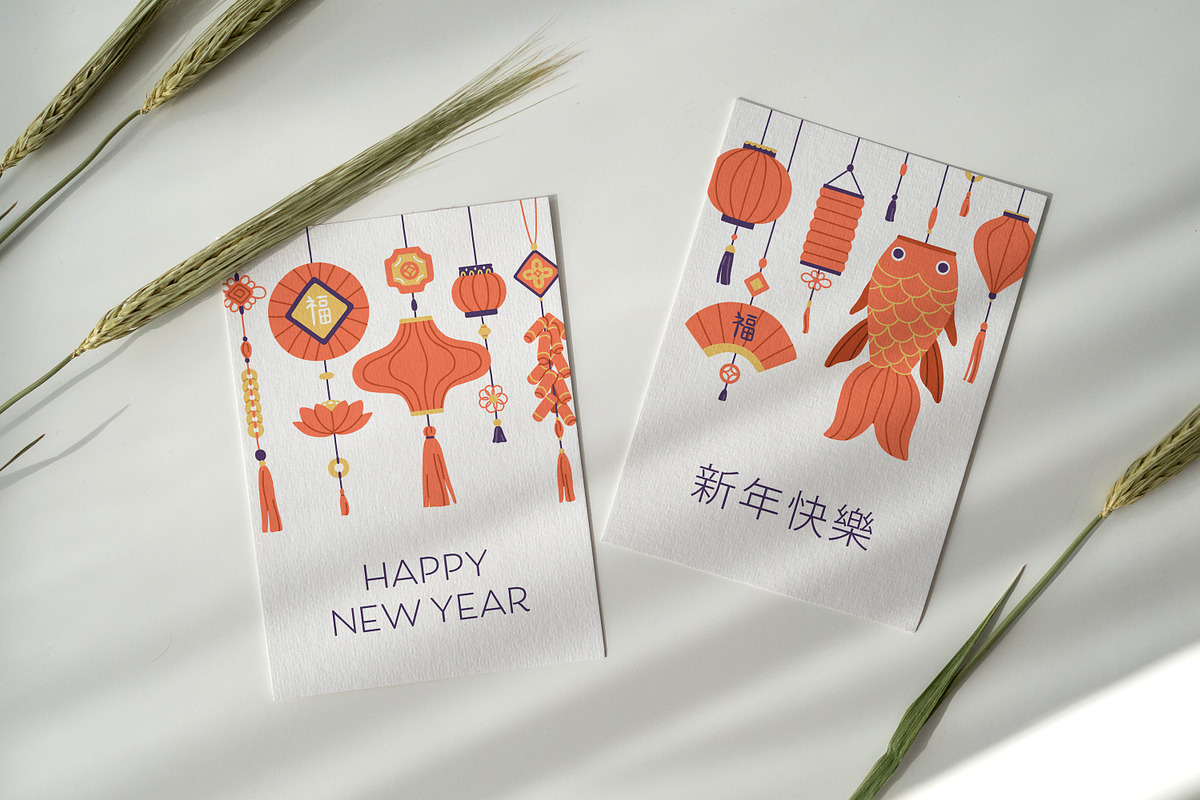 Asian decorations, Chinese ornaments, a Decorative Illustration by Good Studio (Photo 5 of 6)