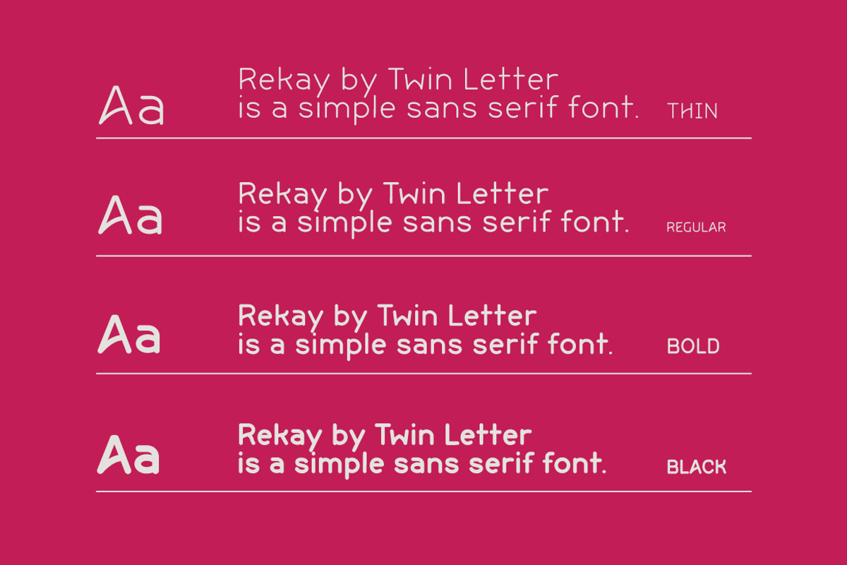 Rekay, a Sans Serif Font by twinstd (Photo 3 of 11)