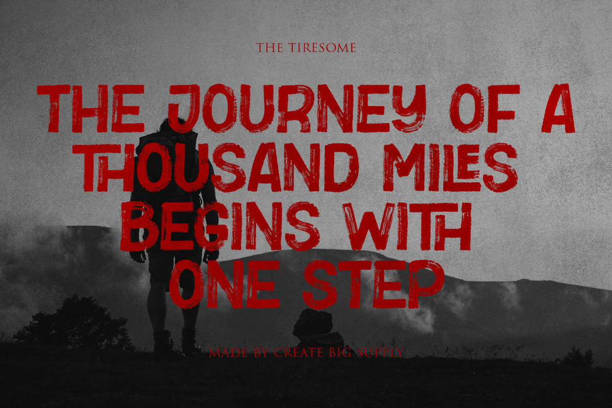The Tiresome Bold Sans Serif Brush, a Blackletter Font by CreateBigSupply (Photo 6 of 7)