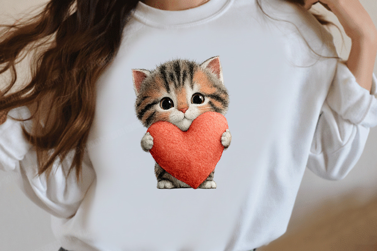 Valentine cat and dog clipart bundle, an Illustration by Designworld (Photo 7 of 10)