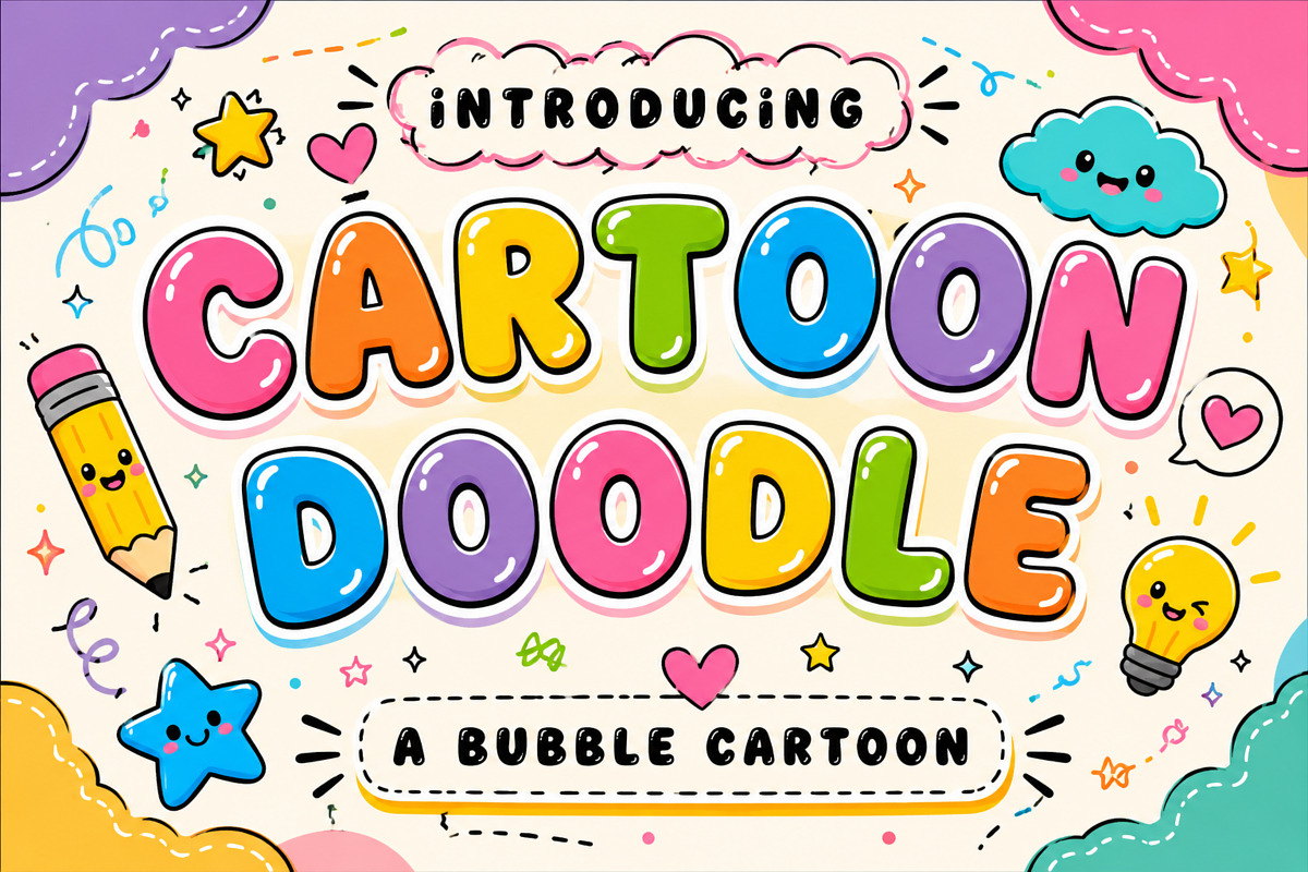Cartoon Bubble, a Sans Serif Font by Limited.studio (Photo 1 of 7)
