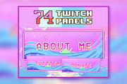 74x Ocean Pixel Panels for Twitch, an Illustration by Custom Fonts & Patterns (Thumbnail 1 of 7)
